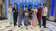 「はやウタ」より。左から宮﨑あずさ、真田ナオキ、山川豊、松前ひろ子、市川由紀乃、岩佐美咲、内海啓貴、井上芳雄。（写真提供：NHK）