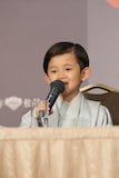「子連れ狼」取材会より、中村夏幹。