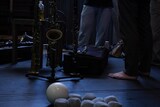 目黒陽介×梅津和時「呼吸する物、或いは人」稽古の様子。 ©︎栗田光