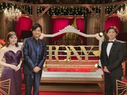 WOWOW「第79回トニー賞授賞式」より、左から宮澤エマ、井上芳雄、京本大我。