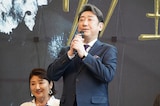「リア王」製作発表記者会見より、中村芝翫。