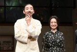 KERA CROSS 第7弾「シャープさんフラットさん」囲み取材より。左から柄本時生、安達祐実。