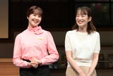 KERA CROSS 第7弾「シャープさんフラットさん」囲み取材より。左からトリンドル玲奈、高梨臨。