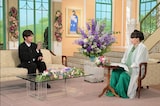 「徹子の部屋」6月26日放送回より。左から柿澤勇人、黒柳徹子。©テレビ朝日