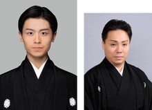 左から市川團子、藤間勘十郎。