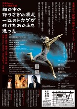 芸劇dance ポスト舞踏公演「畑の中の野うさぎの滑走 一匹のトカゲが焼けた石の上を過った」チラシ裏