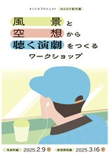 きくたびプロジェクト「みんなで創作編 風景と空想から『聴く演劇』をつくるワークショップ」チラシ表