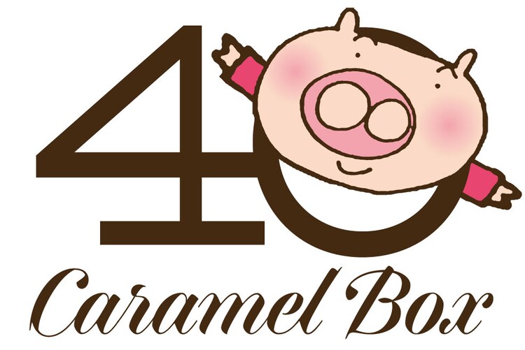 演劇集団キャラメルボックス 劇団創立40周年記念公演のロゴ。