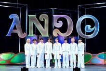 松竹創業130周年 新橋演舞場100周年「ANDO」囲み取材より。