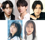 上段左から松島勇之介、有澤樟太郎、高橋健介。下段左から華優希、清水美依紗。