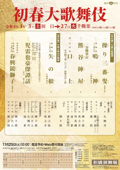 「初春大歌舞伎」昼の部（2026年）