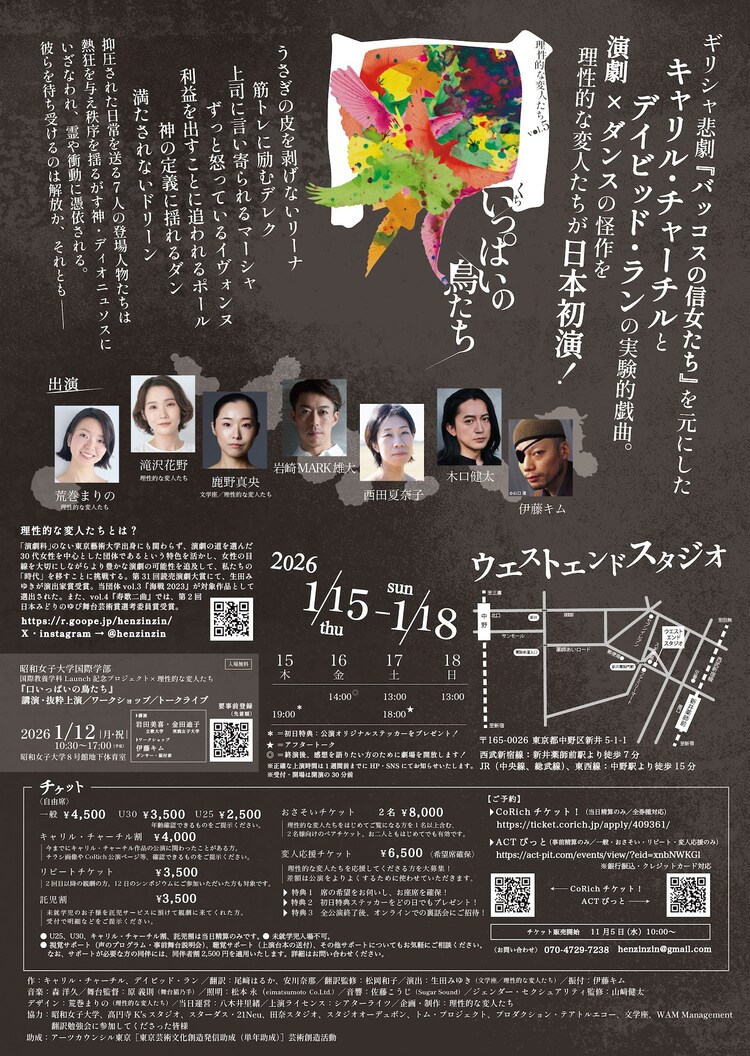 理性的な変人たち vol.5「口いっぱいの鳥たち」チラシ裏