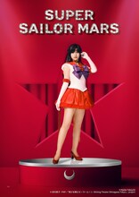 Team Silver Moonより、赤城凛空扮するスーパーセーラーマーズ / 火野レイのキャラクタービジュアル。