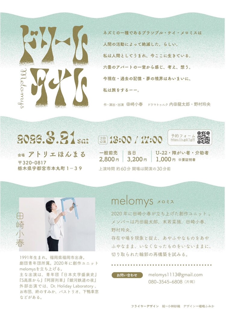 melomys「ドリームタイム」チラシ裏