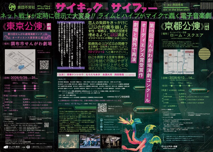 劇団不労社 presents FLOW Series Vol.4「サイキック・サイファー」「サイキック・サイファー」チラシ裏