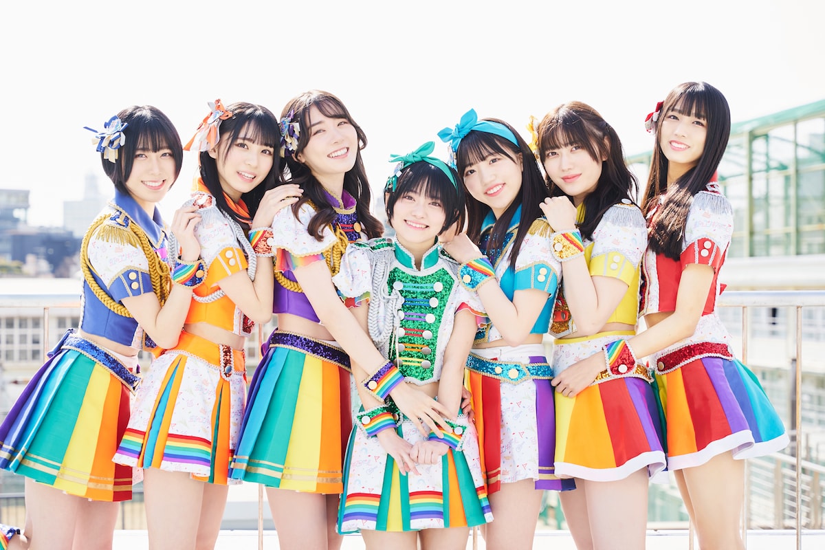 左から隈本茉莉奈、石原愛梨沙、鶴見萌、岡田彩夢、大和明桜、大塚望由、清水理子。