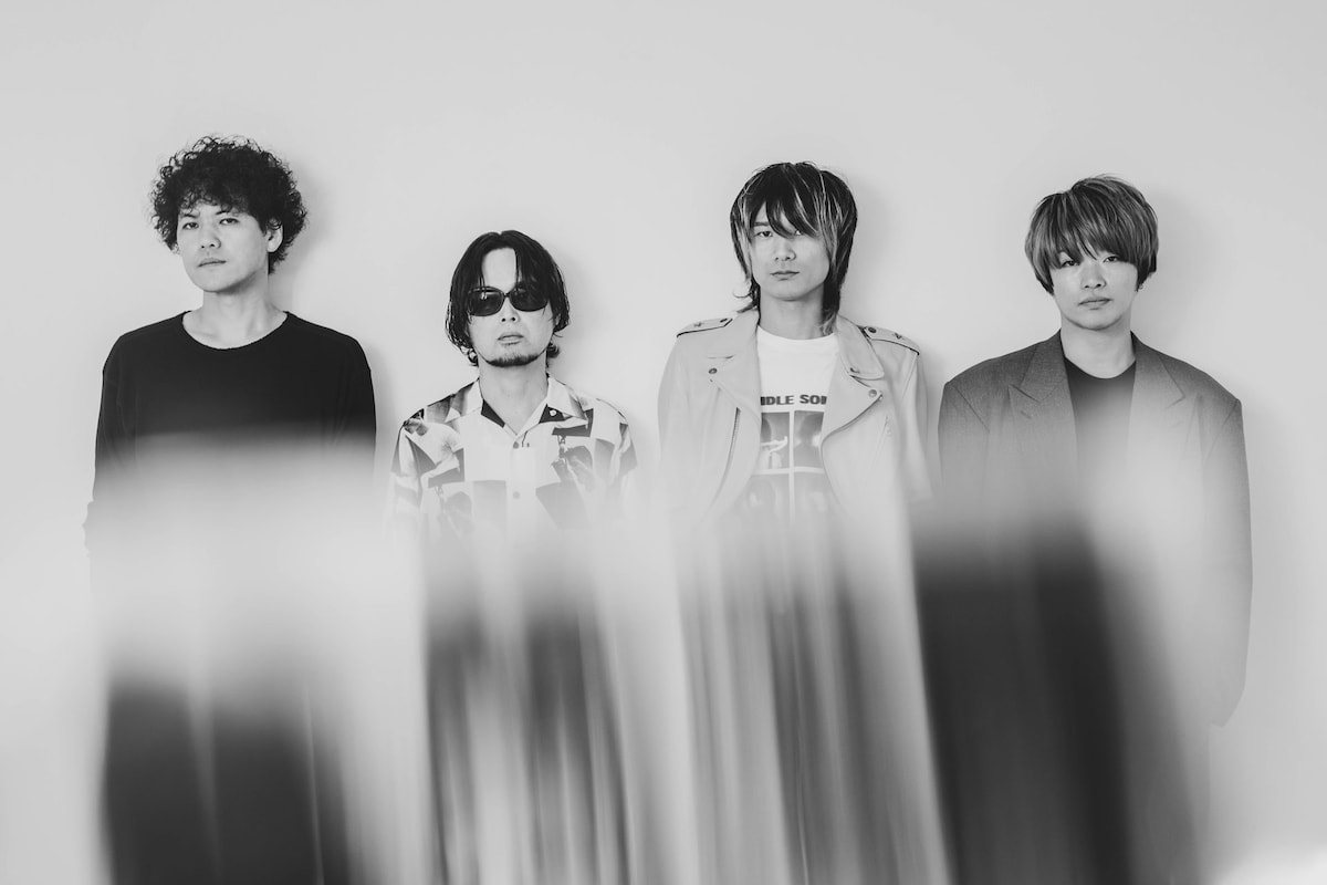 左から菅原卓郎（9mm Parabellum Bullet）、山中さわお（the pillows）、佐々木亮介（a flood of circle）、飯田瑞規（cinema staff）。