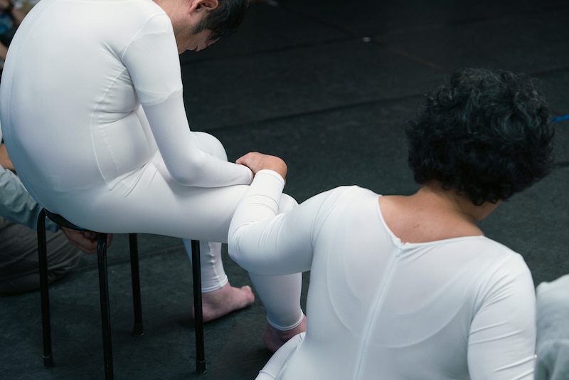 態変「BRAIN（ブレイン）」稽古の様子。