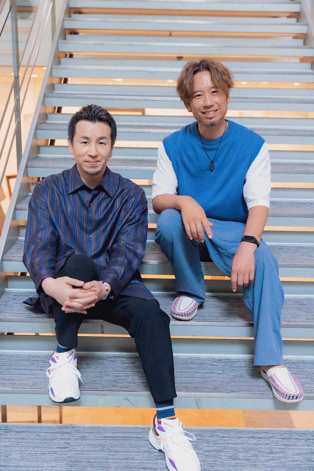 左から山田貴洋（B, Vo）、伊地知潔（Dr）。