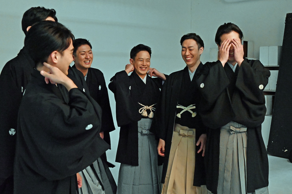 「新春浅草歌舞伎」ビジュアル撮影の様子。