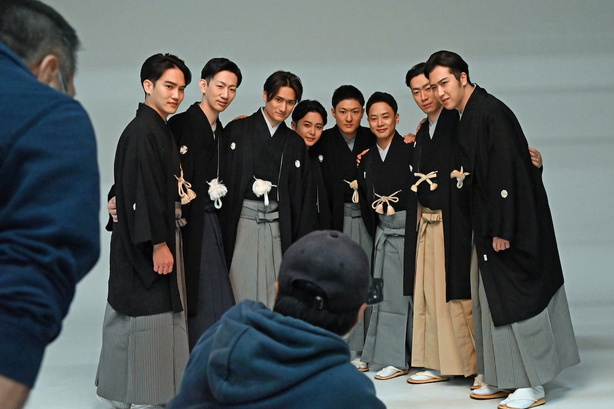 「新春浅草歌舞伎」ビジュアル撮影の様子。