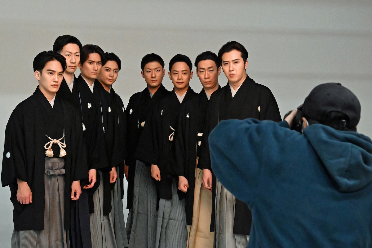 「新春浅草歌舞伎」ビジュアル撮影の様子。