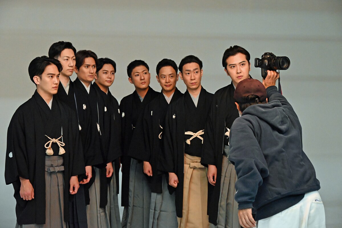 「新春浅草歌舞伎」ビジュアル撮影の様子。