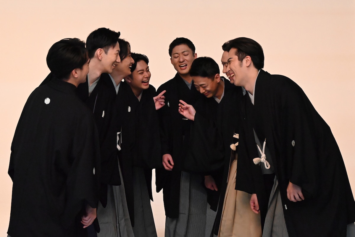 「新春浅草歌舞伎」ビジュアル撮影の様子。