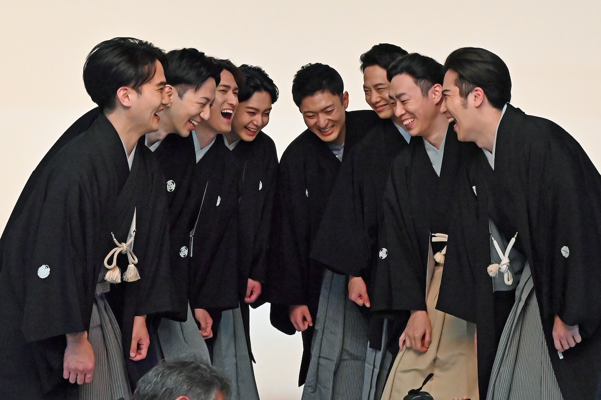 「新春浅草歌舞伎」ビジュアル撮影の様子。