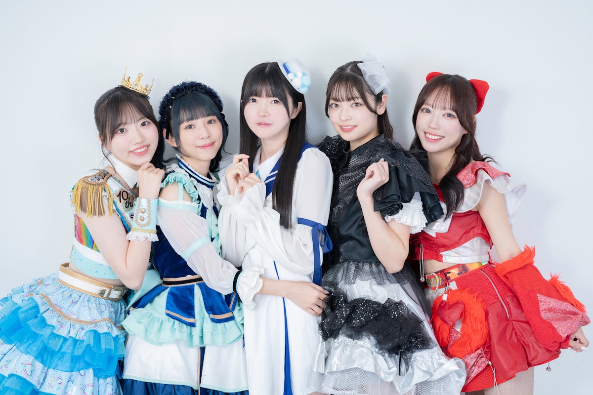 左から大和明桜(虹のコンキスタドール)、大場はるか(ナナランド)、小野寺梓(真っ白なキャンバス)、白岡今日花(Task have Fun)、小田アヤネ(クマリデパート)。