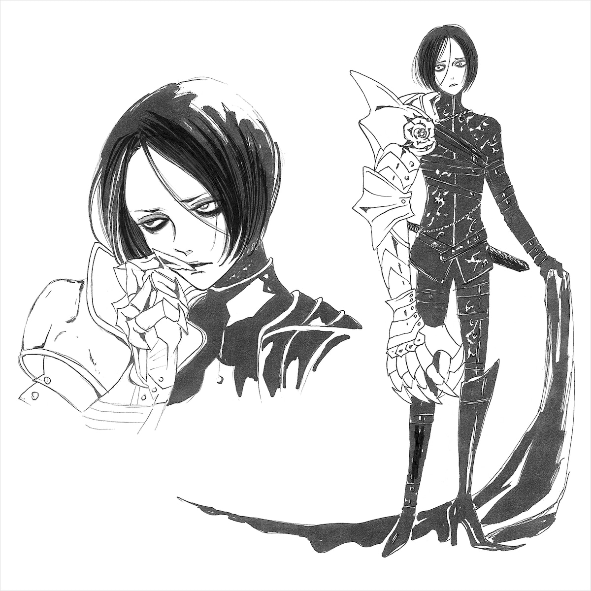 「薔薇王の葬列」より、リチャードの初期デザイン。