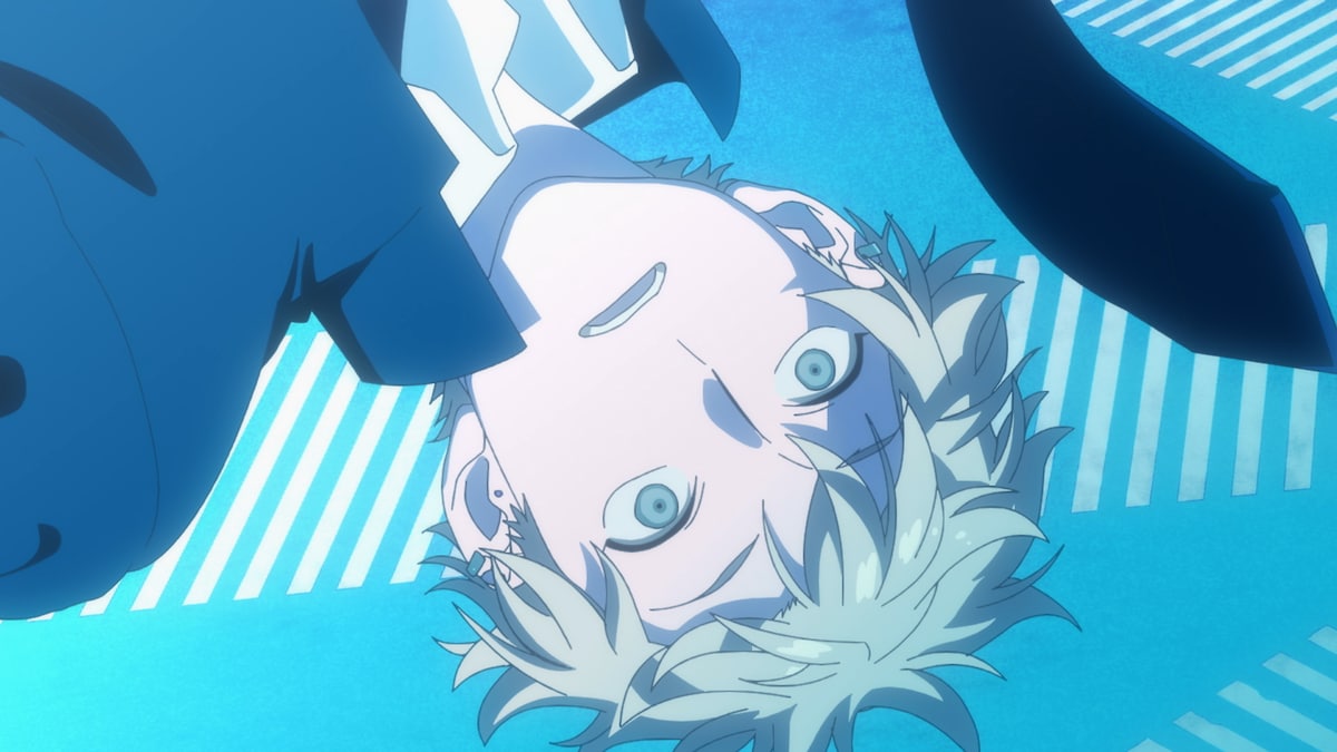 アニメ「ブルーピリオド」第1話の場面カットより。