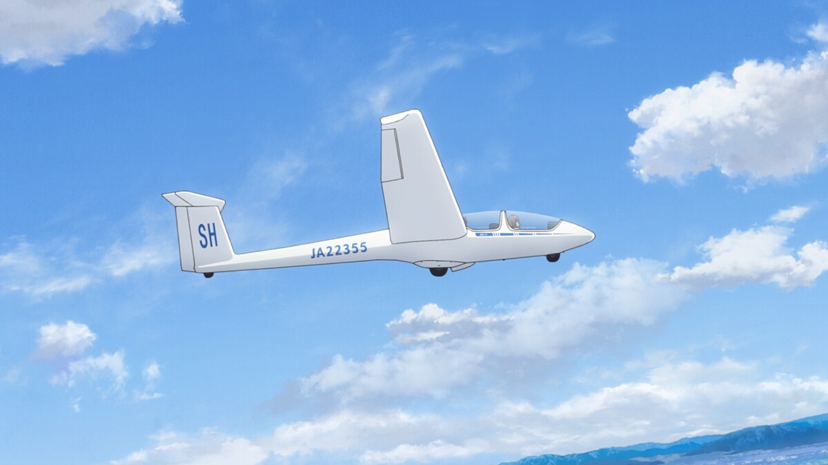 映画「ブルーサーマル」より、たまきたちが乗るグライダー（滑空機）。