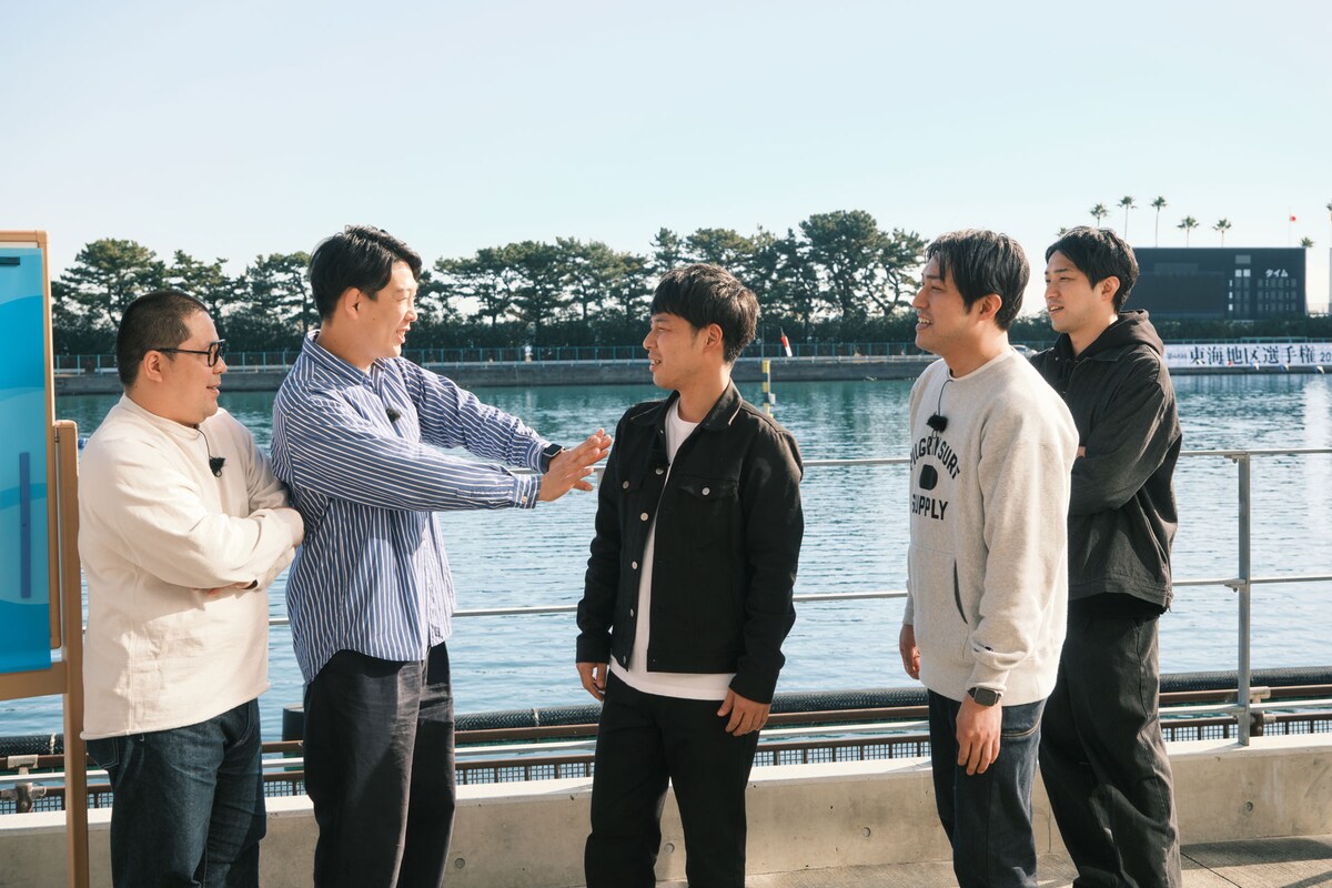 収録中のネルソンズとダイタク。