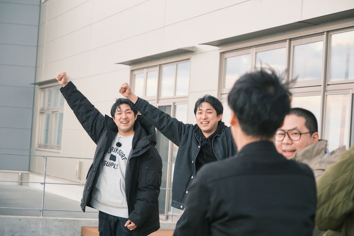 ガッツポーズのダイタク。