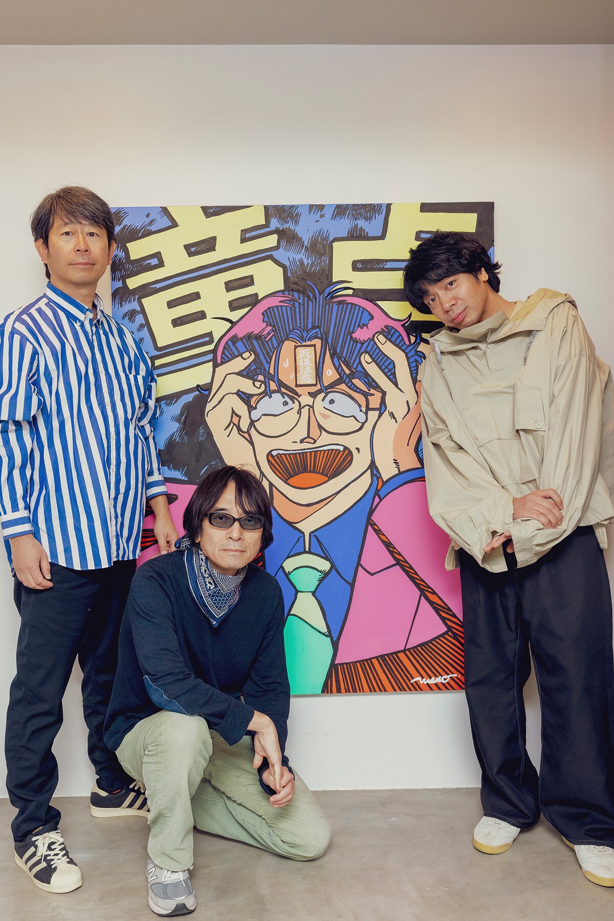 左から桜井秀俊、YO-KING、峯田和伸。