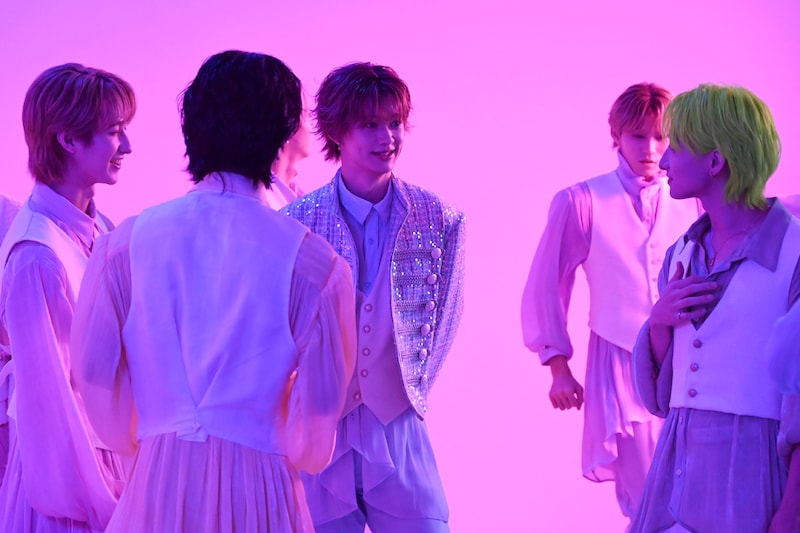 ダンスシーンの撮影の様子。