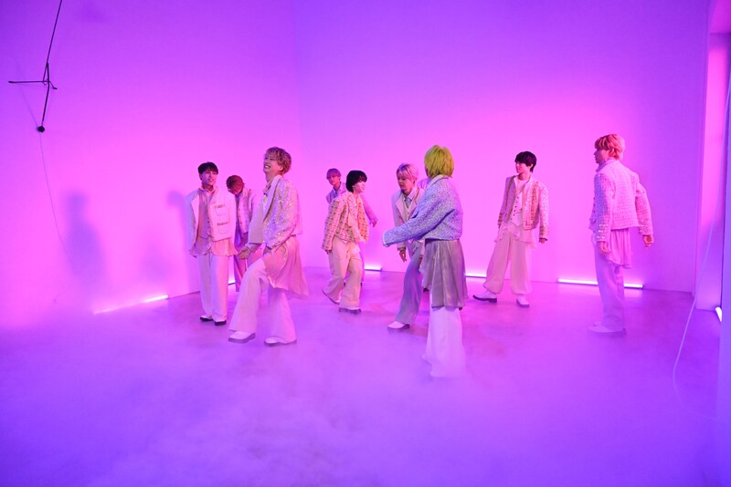 ダンスシーンの撮影の様子。