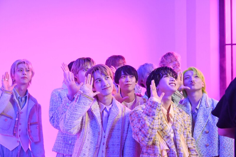 パフォーマンスシーンの撮影の様子。