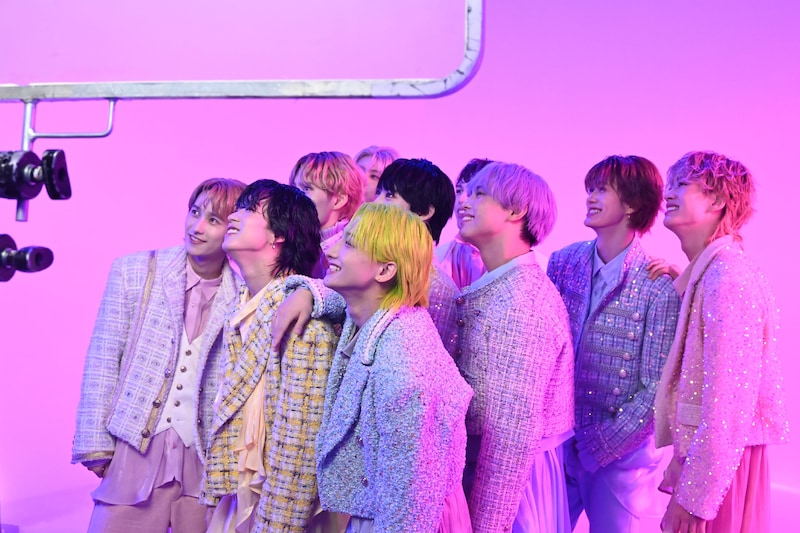 パフォーマンスシーンの撮影の様子。