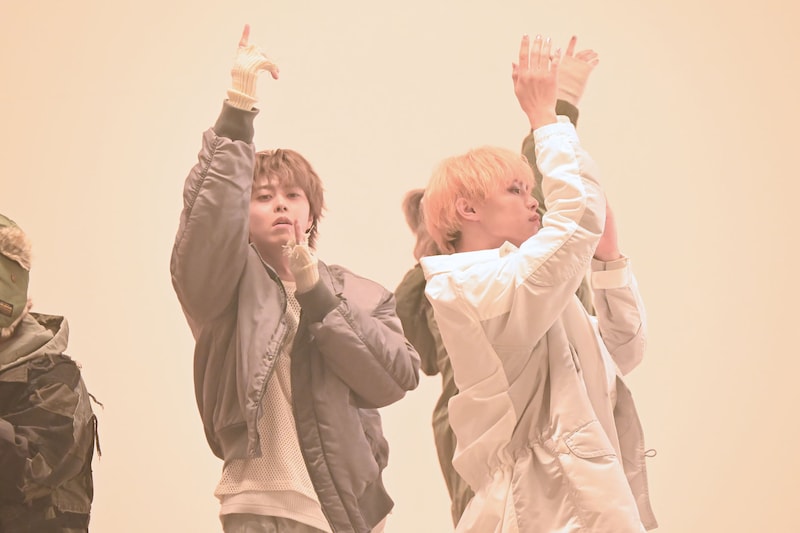 ダンスシーンの撮影の様子。