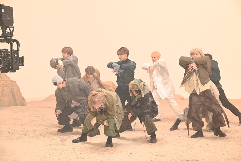 ダンスシーンの撮影の様子。