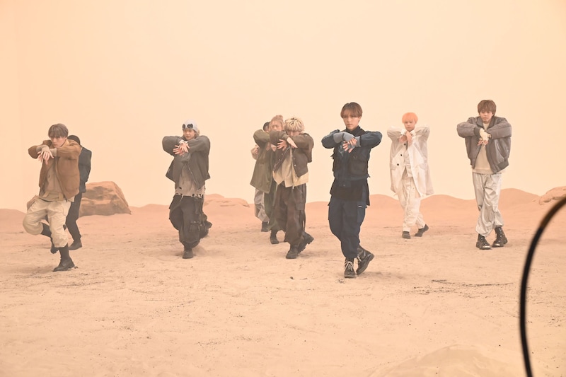 ダンスシーンの撮影の様子。