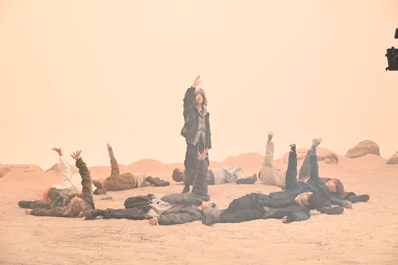 ダンスシーンの撮影の様子。