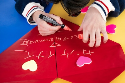 主にYUMAの手によって仕上がっていくメッセージボード。