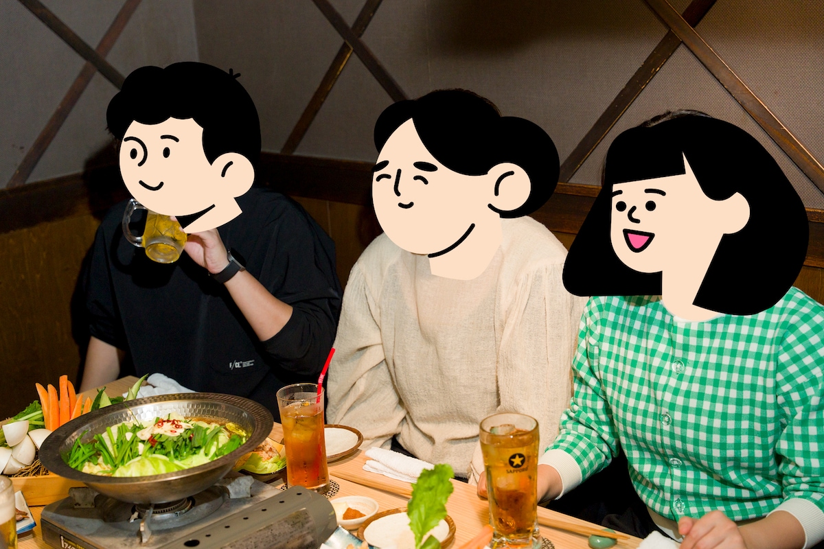 手前からヤンチャン かな、ヤンチャン S.T、別チャン サイトウ。