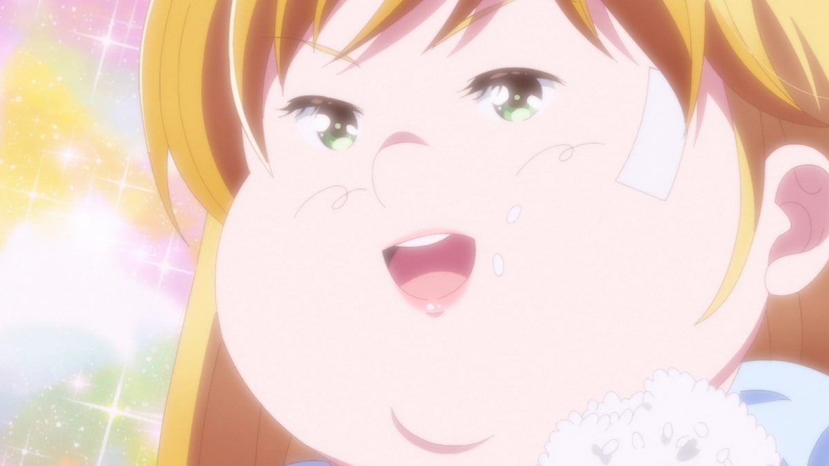 TVアニメ「デブとラブと過ちと！」より、事故後ポジティブになった夢子。