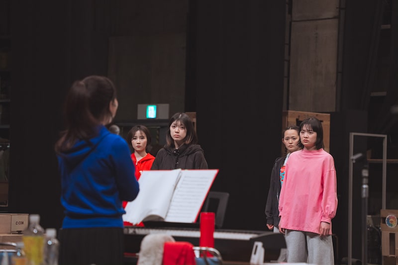 「アンサンブルデイズ」歌唱稽古の様子。