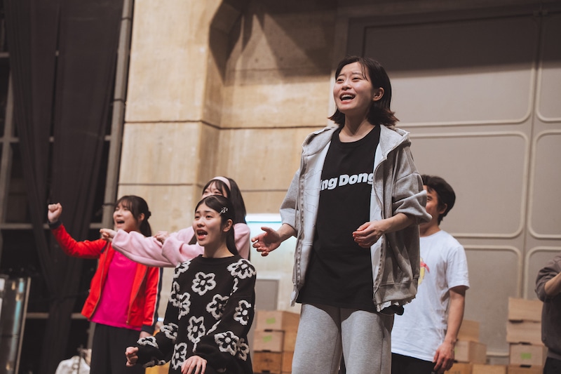 「アンサンブルデイズ」歌唱稽古の様子。