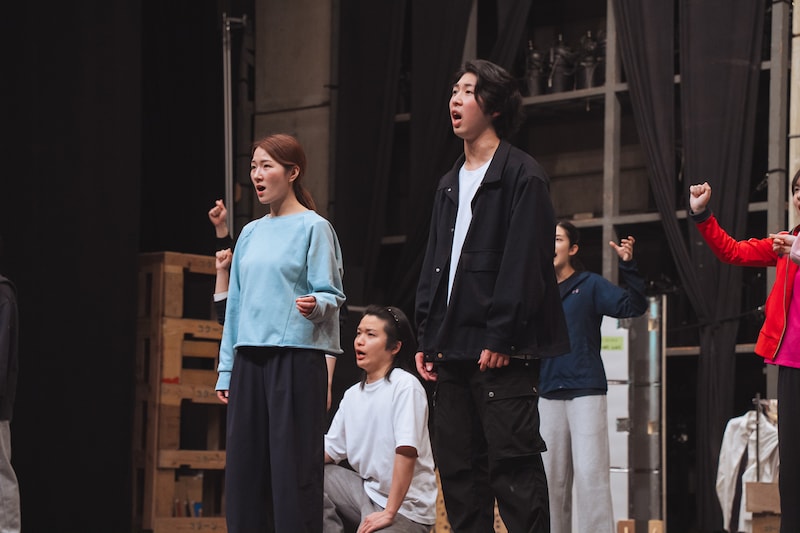 「アンサンブルデイズ」歌唱稽古の様子。